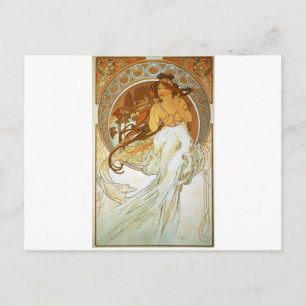 Carte Postale Musique d'Alphonse Mucha