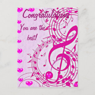 Carte Postale Musique d'amour_