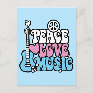 Carte Postale Musique D'Amour De La Paix