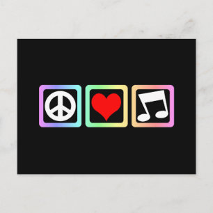 Carte Postale Musique d'amour de paix