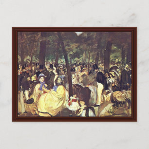 Carte Postale Musique Dans Les Tuileries Par Manet Edouard