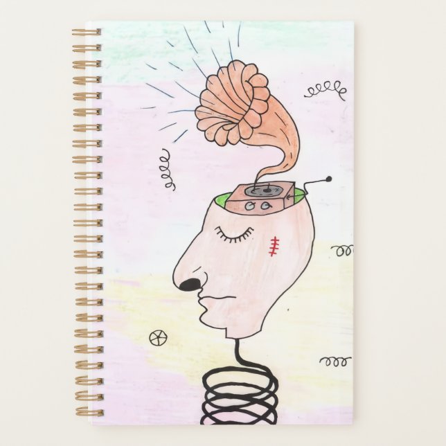 Carte postale "Musique dans ma tête" (Devant)