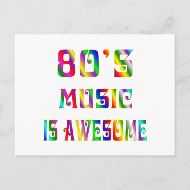 Carte Postale Musique des années 80 (Devant)
