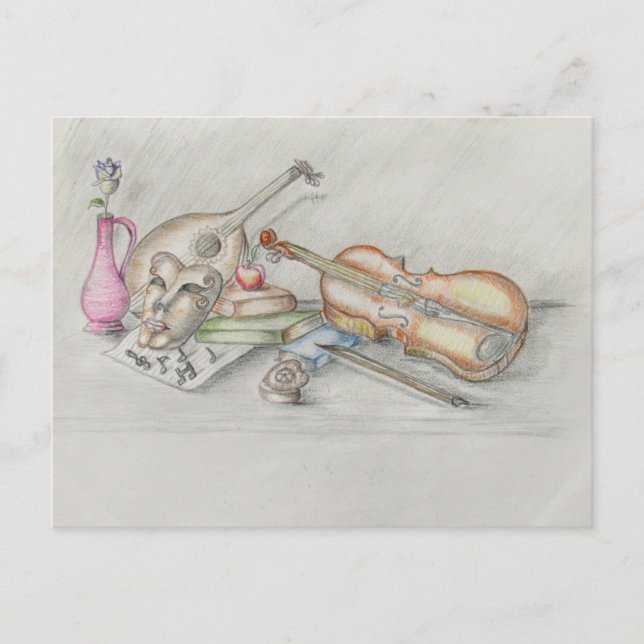Carte Postale Musique d'instruments (Devant)