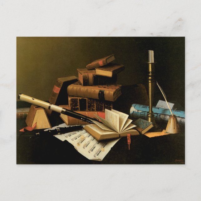 Carte Postale Musique et Littérature par William Harnett, Beaux- (Devant)