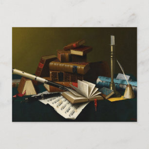 Carte Postale Musique et Littérature par William Michael Harnett