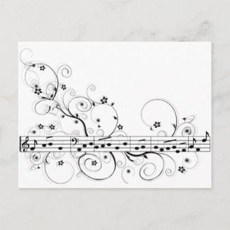 Carte Postale Musique florale
