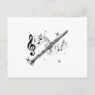 Carte Postale Musique flute Flutist Musical Instrument Cadeau