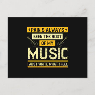Carte Postale Musique - La douleur a été la racine de ma musique