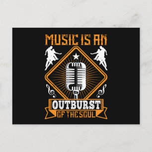 Carte Postale Musique - La Musique Est Une Éclosion De L'Âme