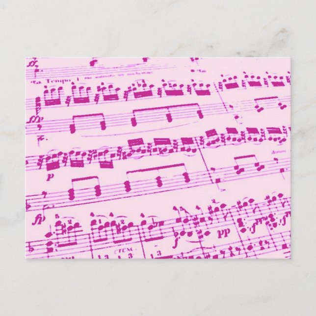 Carte Postale Musique majeure/étudiante/enseignant (Devant)