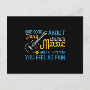 Carte Postale Musique - Pas de douleur quand la musique vous fra