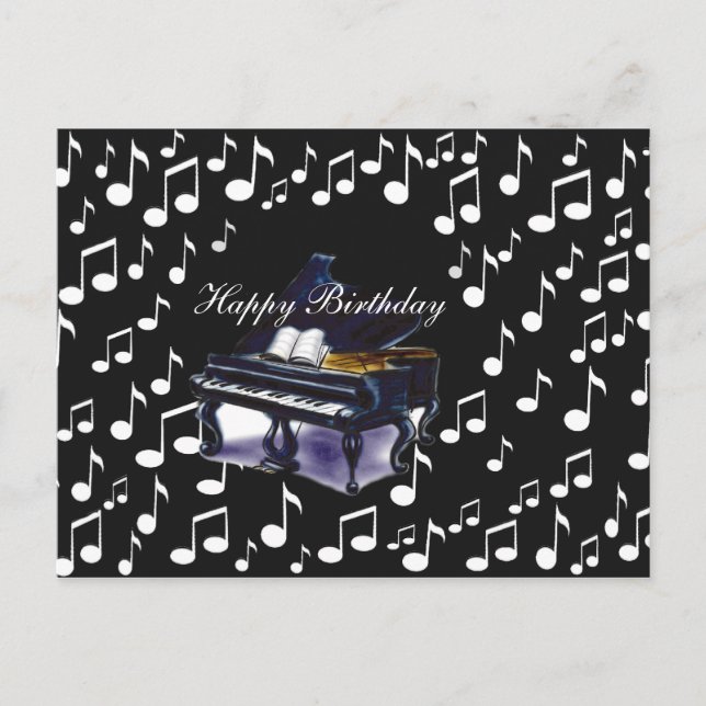 Carte Postale Musique piano_ (Devant)