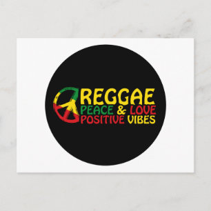 Carte Postale Musique Reggae avec des citations positives