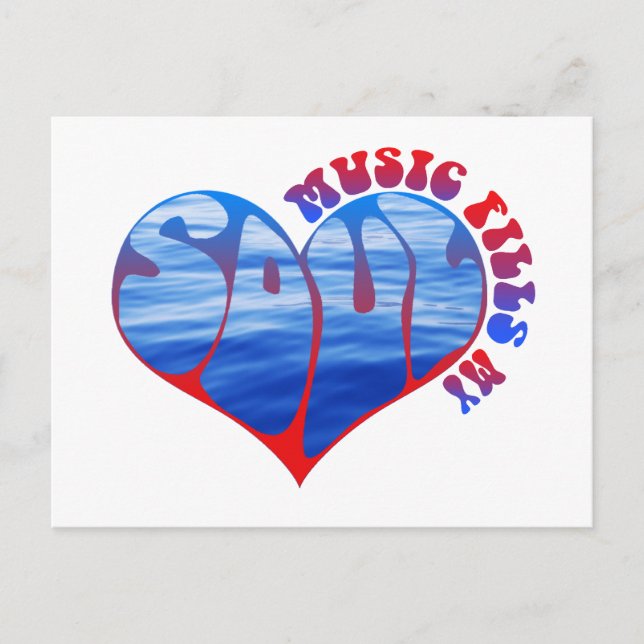 Carte Postale Musique remplit mon âme (Devant)