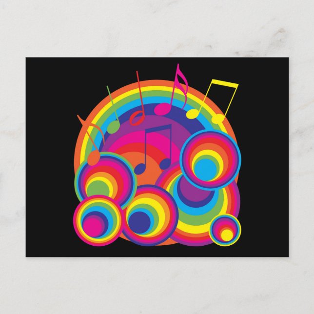 Carte Postale Musique rétro (Devant)
