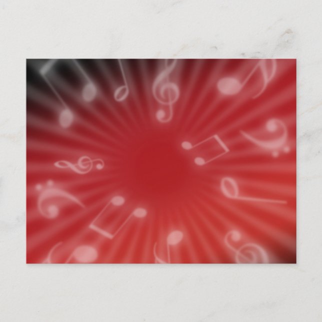 Carte Postale Musique rouge (Devant)