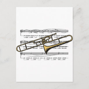 Carte Postale Musique Trombone 14 B