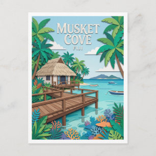 Carte Postale Musket Cove Island Resort Malolo Lailai Fidji