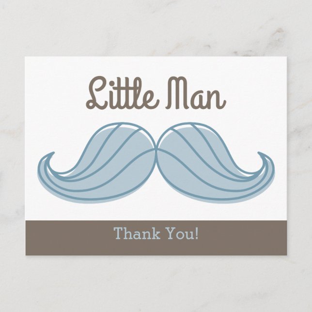 Carte Postale Mustache Little Man (Devant)