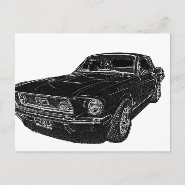 Carte Postale mustang 4 (Devant)