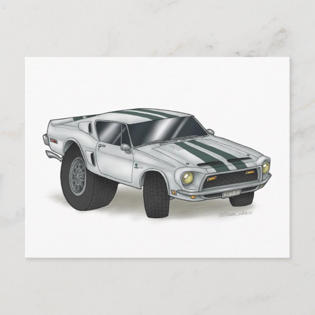 CARTE POSTALE MUSTANG COBRA (Devant)