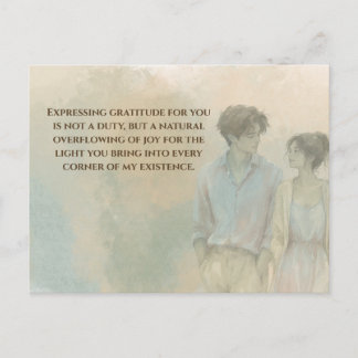 Carte Postale Mutual Gratitude Love Quote Postcard | Gentle Pres