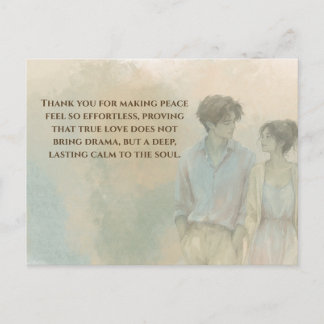 Carte Postale Mutual Gratitude Love Quote Postcard | Gentle Pres