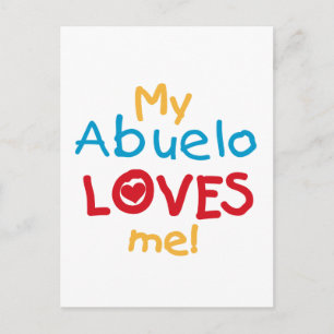 Carte Postale My Abuelo Loves Me T-shirts et cadeaux