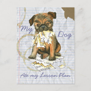 Carte Postale My Brussels Griffon Mat My Lesson Plan