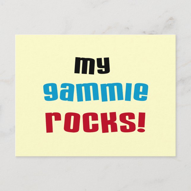 Carte Postale My Gammie Rocks T-shirts et cadeaux (Devant)