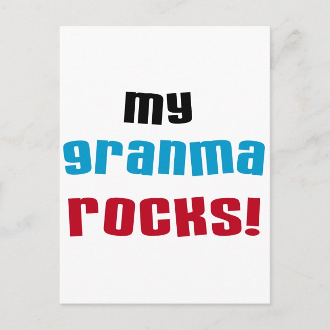 Carte Postale My Granma Rocks T-shirts et cadeaux (Devant)