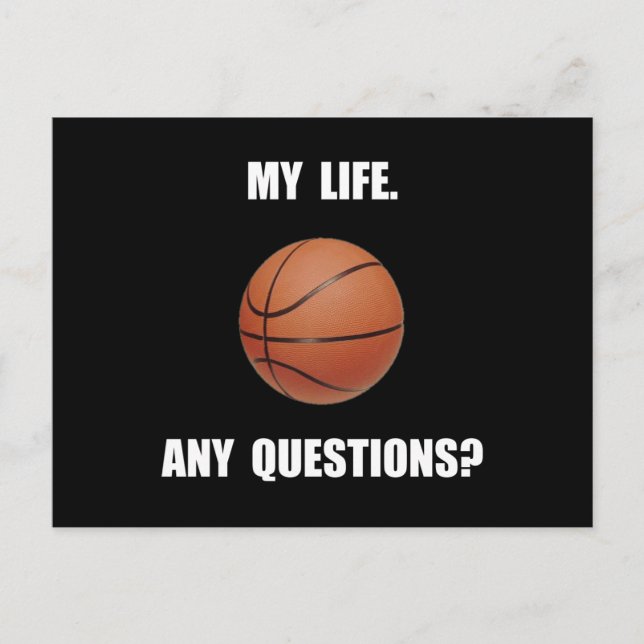Carte Postale My Life Basketball (Devant)