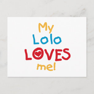 Carte Postale My Lolo Loves Me T-shirts et cadeaux