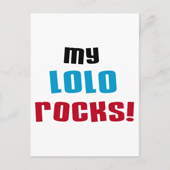Carte Postale My Lolo Rocks T-shirts et Cadeaux (Devant)