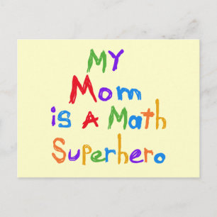 Carte Postale My Mom Math Superhero T-shirts et cadeaux