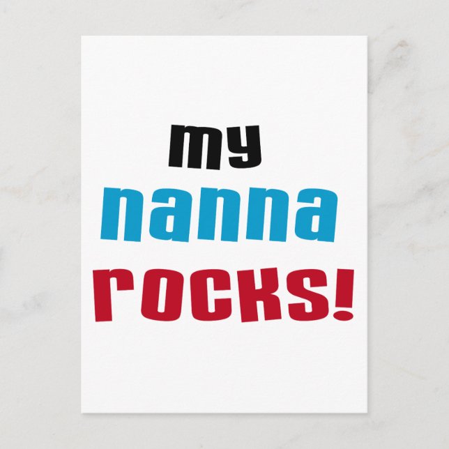 Carte Postale My Nanna Rocks T-shirts et cadeaux (Devant)