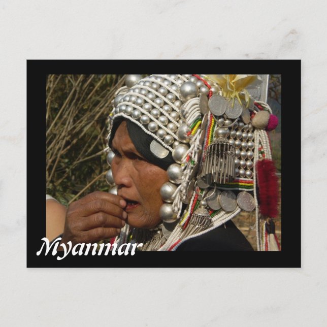 Carte Postale Myanmar woman postcard (Devant)