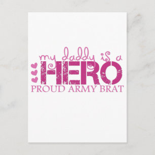 Carte Postale mydaddyisaheroproudarmybrat