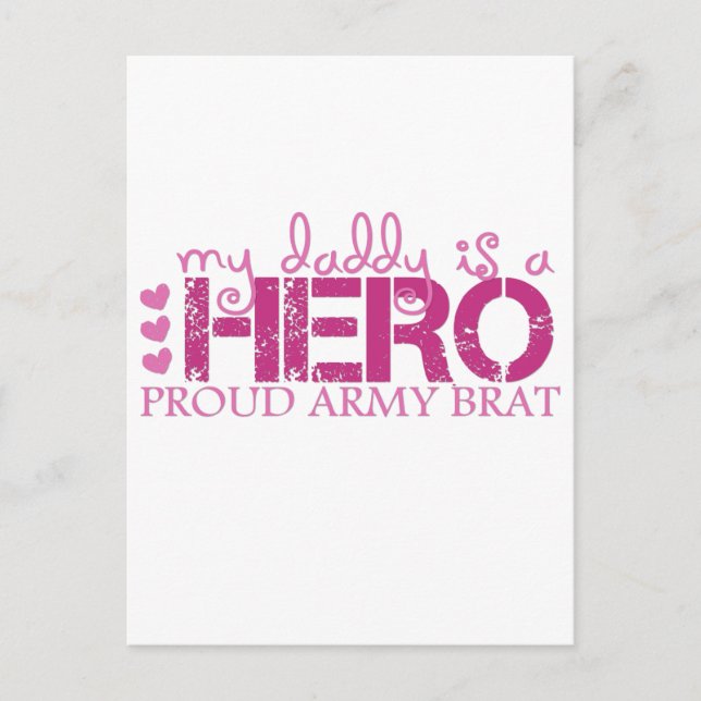Carte Postale mydaddyisaheroproudarmybrat (Devant)