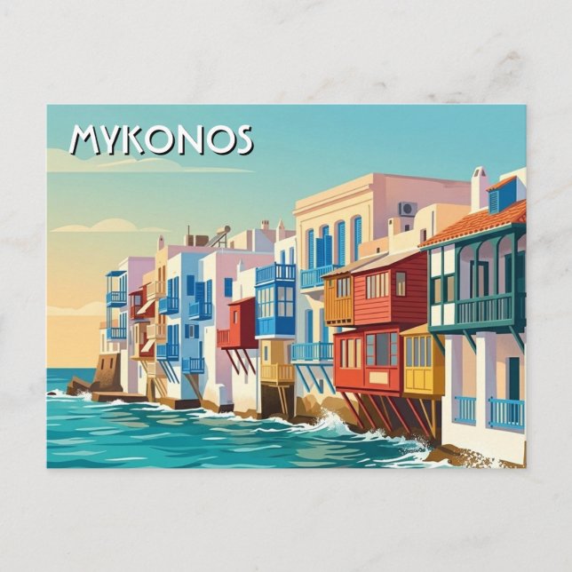 Carte Postale Mykonos Grèce Îles grecques (Devant)