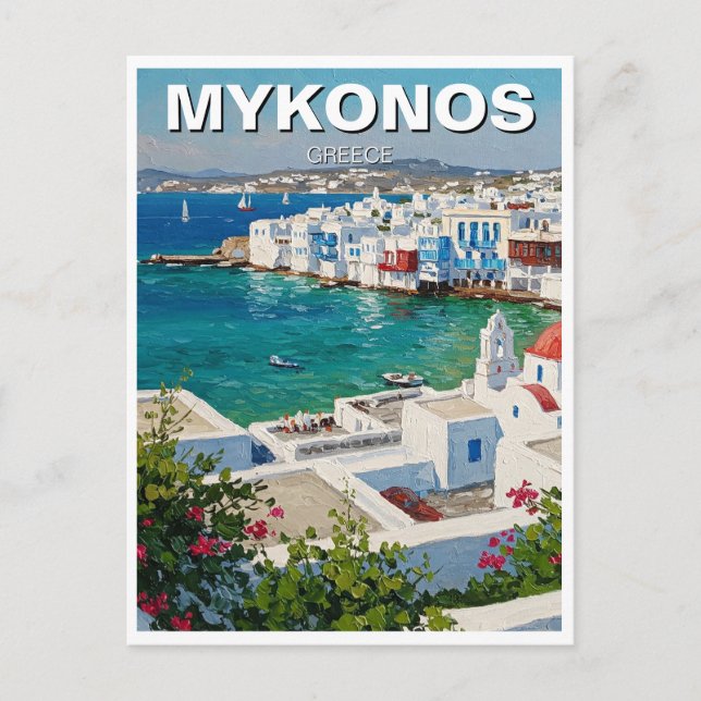 Carte Postale Mykonos Grèce Iles grecques Petite Venise (Devant)