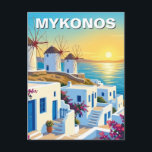 Carte Postale Mykonos Greece Cyclades Travel Street<br><div class="desc">Mykonos is a Greek island, part of the Cyclades, lying between Tinos, Syros, Paros and Naxos. The island spans an area of 85.5 km2 (33 sq mi) and rises to an elevation of 341 m (1, 119 ft) at its highest point. There are 9, 320 inhabitants (2001) most of whom...</div>