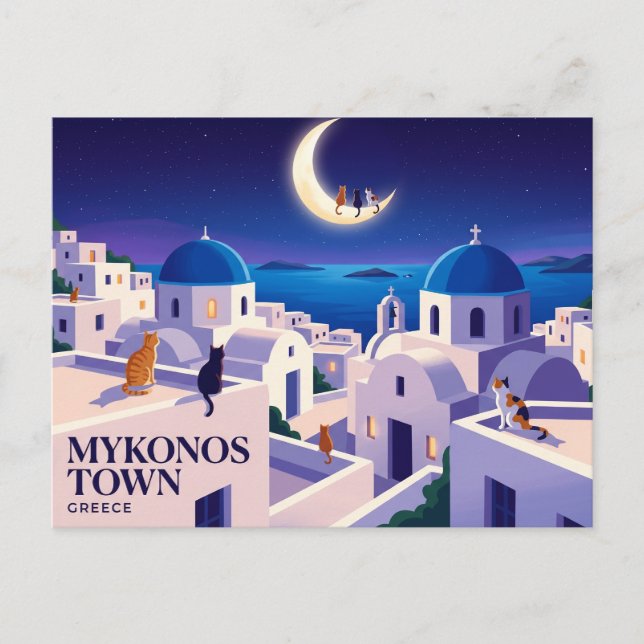 Carte Postale Mykonos Town Grèce (Devant)