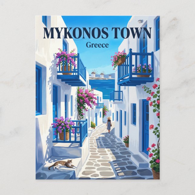 Carte Postale Mykonos Town, Mykonos, Grèce Grèce (Devant)