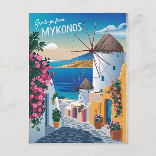 Carte Postale Mykonos Vintage (Devant)