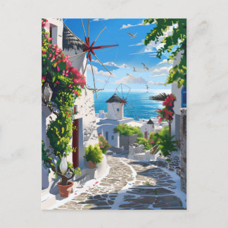 Carte Postale Mykonos Vue sur la mer