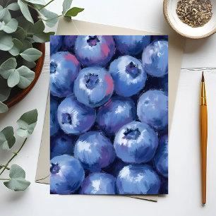 Carte Postale Myrtilles   Aquarelle de fruits peints