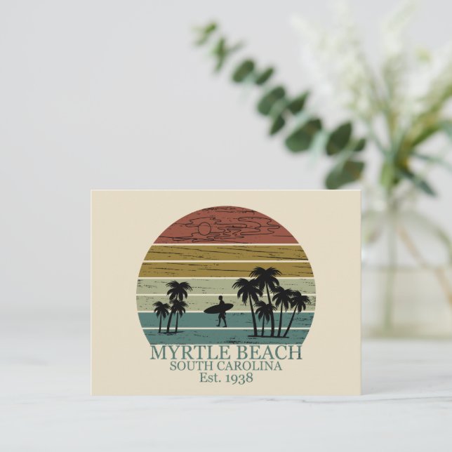 Carte Postale Myrtle Beach Caroline du Sud vintage (Debout devant)