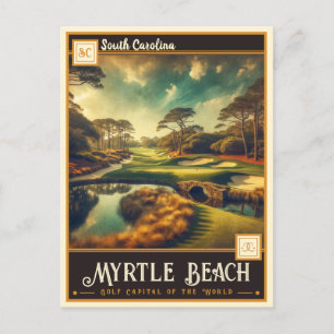 Carte Postale Myrtle Beach, Caroline du Sud VINTAGE
